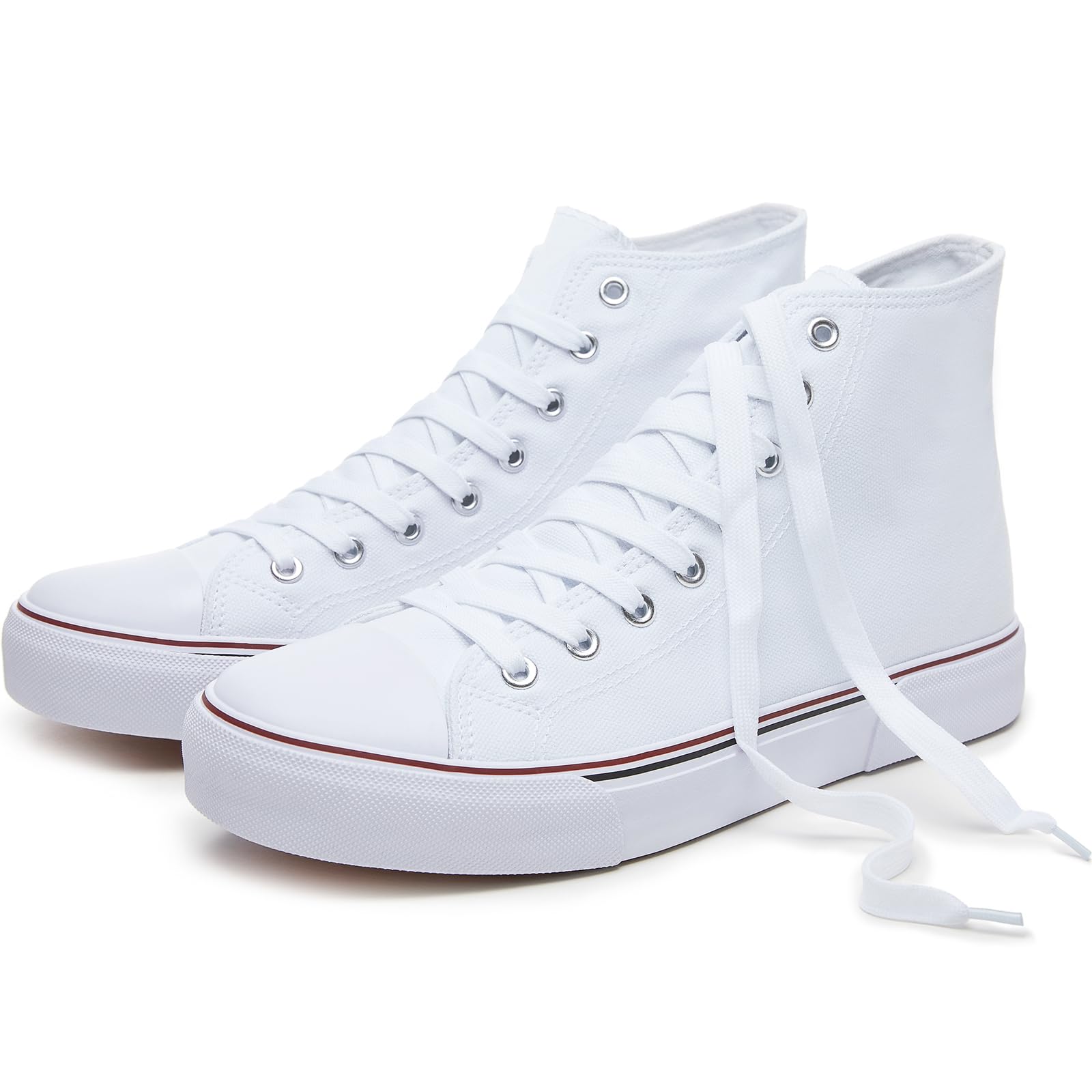 hash bubbie High Top Canvas Sneakers Fashion Walking Shoes | high tops non slip on walking breathable casual comfortable lace up tennis shoes