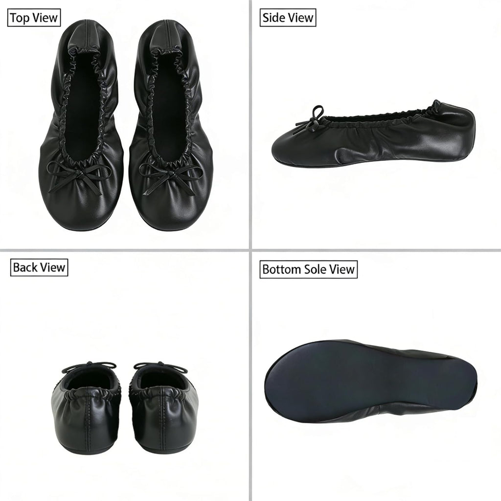 Women's Foldable Ballet Flats, Travel & Wedding Shoes, Fit in Your Purse
