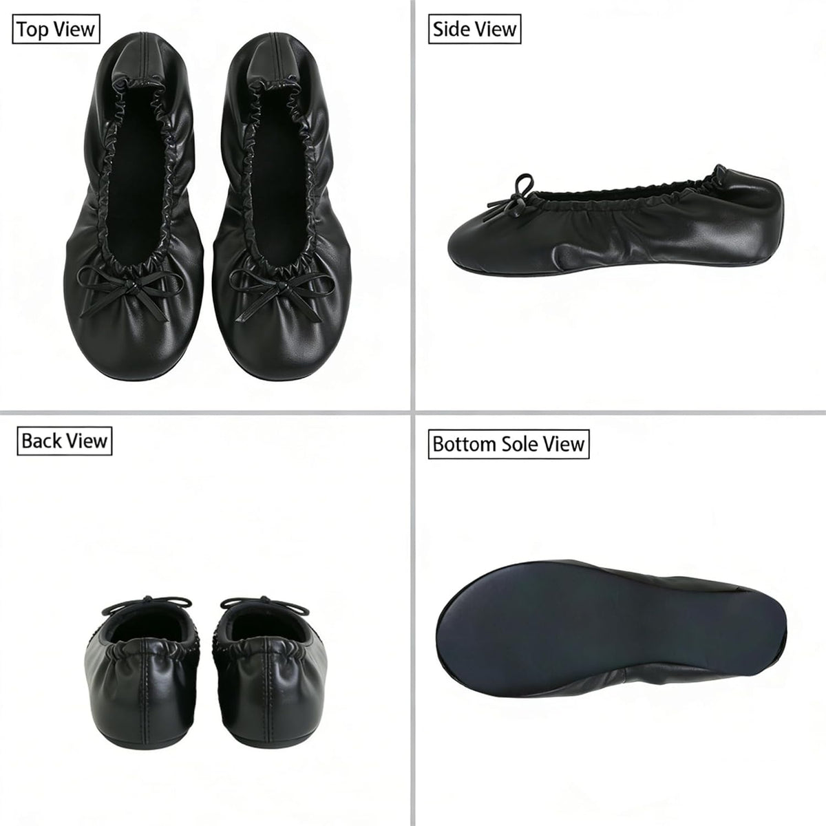 Women's Foldable Ballet Flats, Travel & Wedding Shoes, Fit in Your Purse