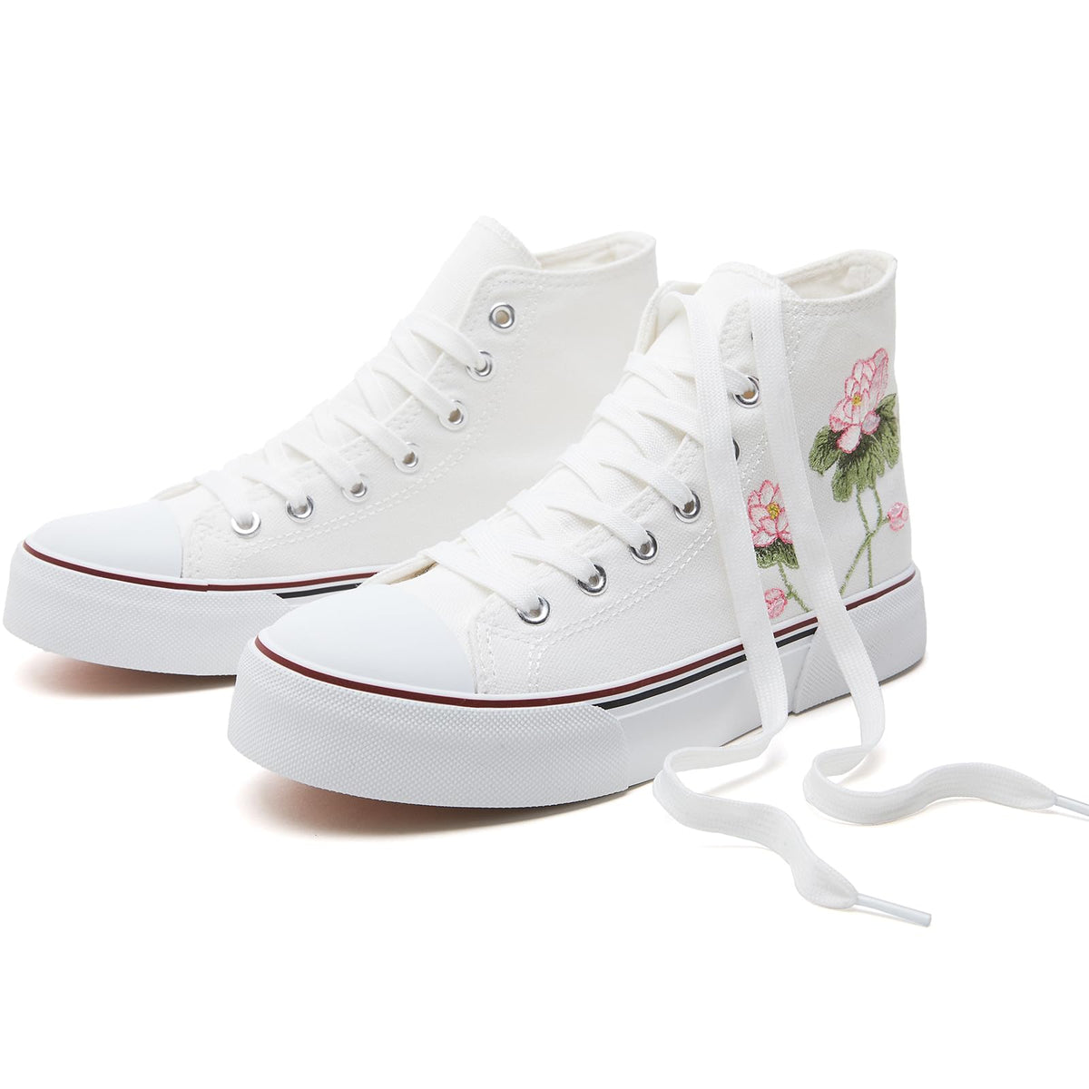 hash bubbie High Top Canvas Sneakers Fashion Walking Shoes | high tops non slip on walking breathable casual comfortable lace up tennis shoes