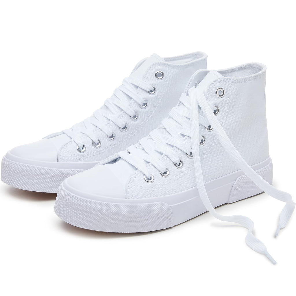 hash bubbie High Top Canvas Sneakers Fashion Walking Shoes | high tops non slip on walking breathable casual comfortable lace up tennis shoes