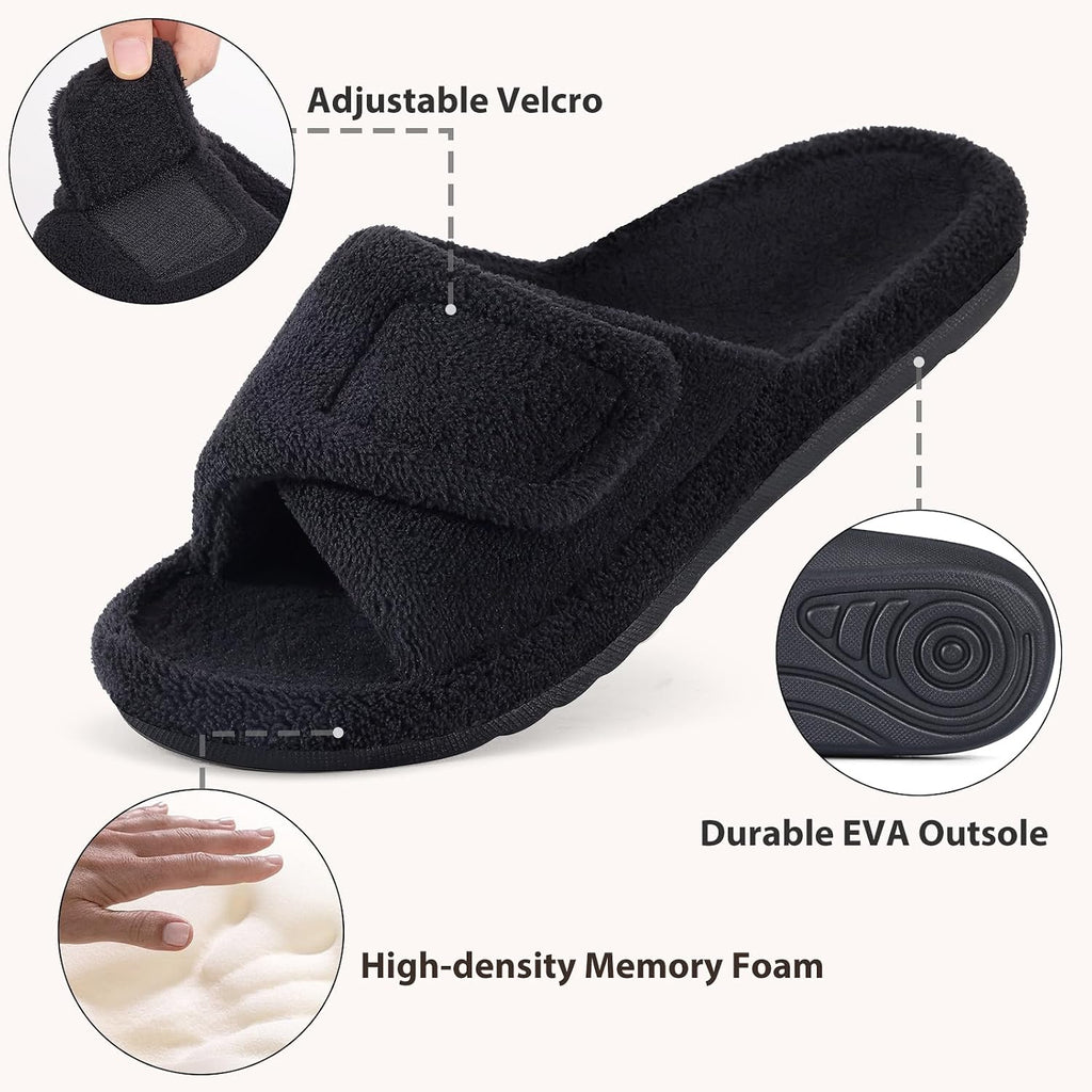 Unisex Orthopedic Slippers Arch Support Open Toe Shoes | Comfortable House Shoes Featuring Adjustable Straps, Cushioned Footbed and Soft Fit for Everyday Indoor and Outdoor Wear