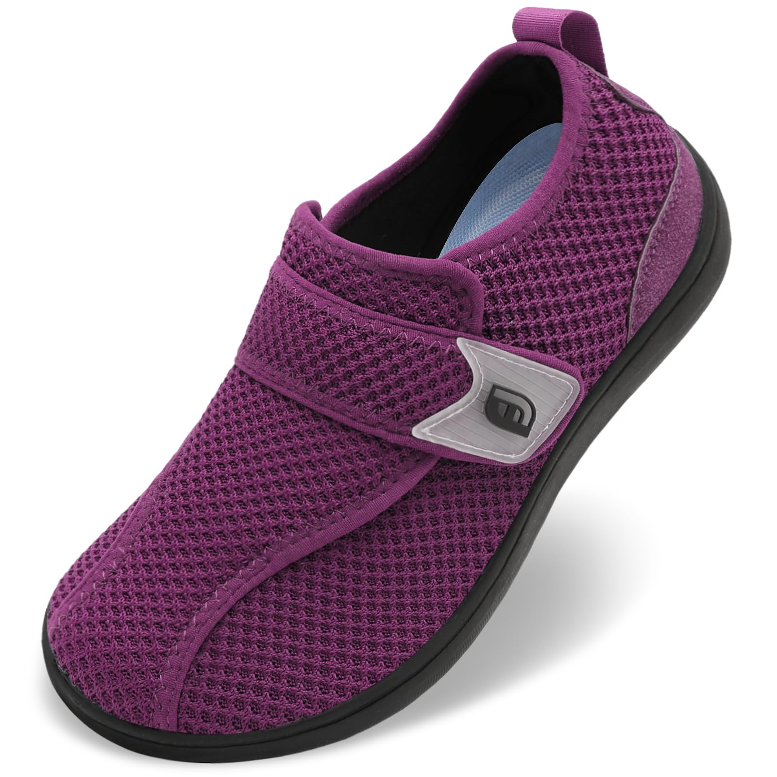 JOINFREE Diabetic Wide Walking Shoes Adjustable Upper for Women and Men | Wide Toe Box, Easy Entry, Zero Drop Non Slip Sole, Breathable Upper, Daily Wear, Swollen Feet, Edema, High Instep, Elderly