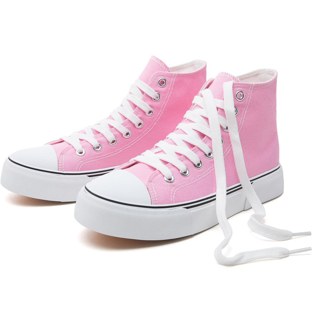 hash bubbie High Top Canvas Sneakers Fashion Walking Shoes | high tops non slip on walking breathable casual comfortable lace up tennis shoes