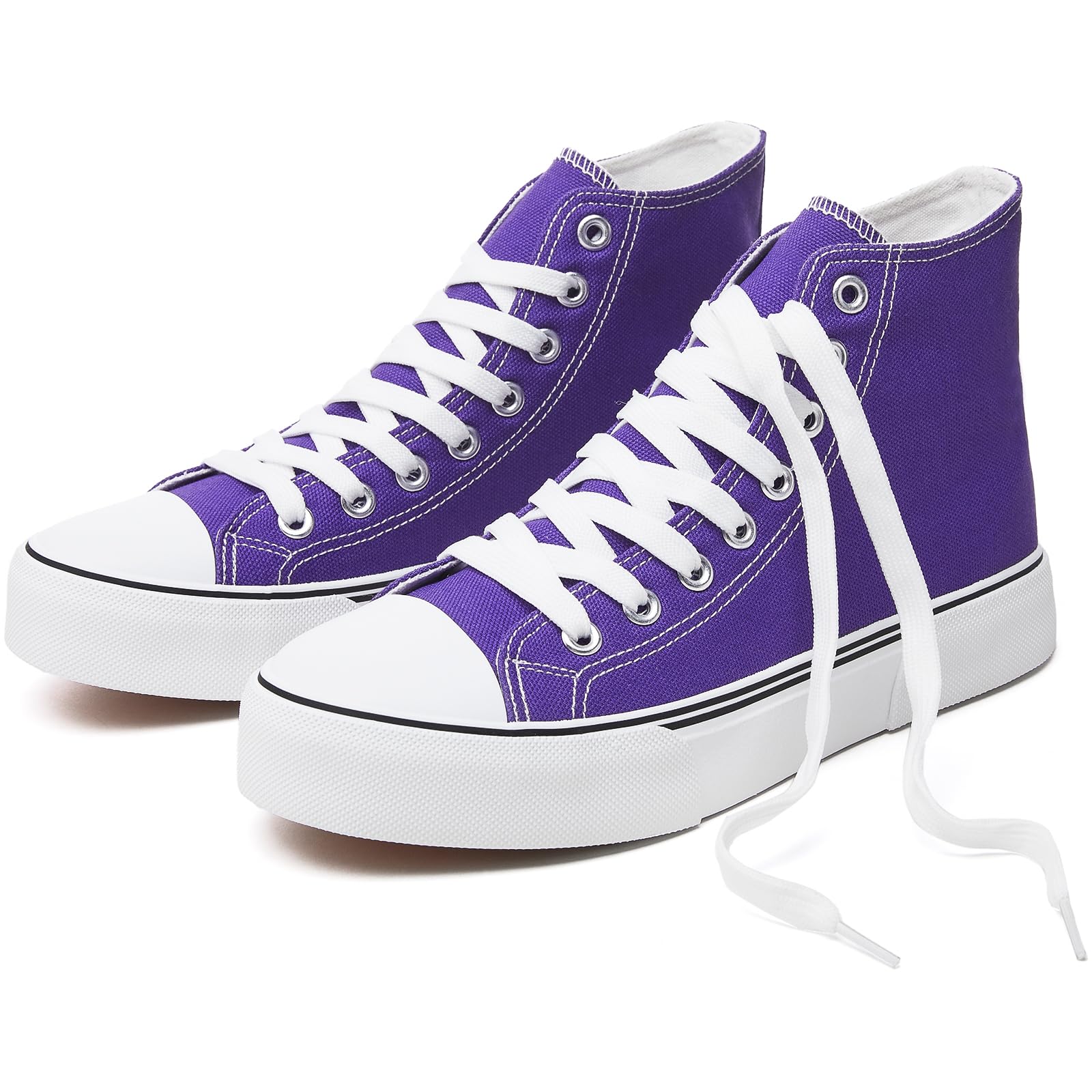 hash bubbie High Top Canvas Sneakers Fashion Walking Shoes | high tops non slip on walking breathable casual comfortable lace up tennis shoes