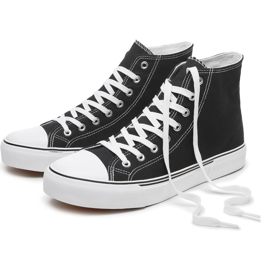 hash bubbie High Top Canvas Sneakers Fashion Walking Shoes | high tops non slip on walking breathable casual comfortable lace up tennis shoes