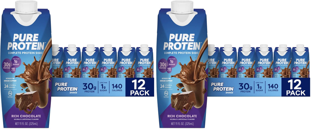 Pure Protein Vanilla Protein Shake, 30g Complete Protein, 12 Ct