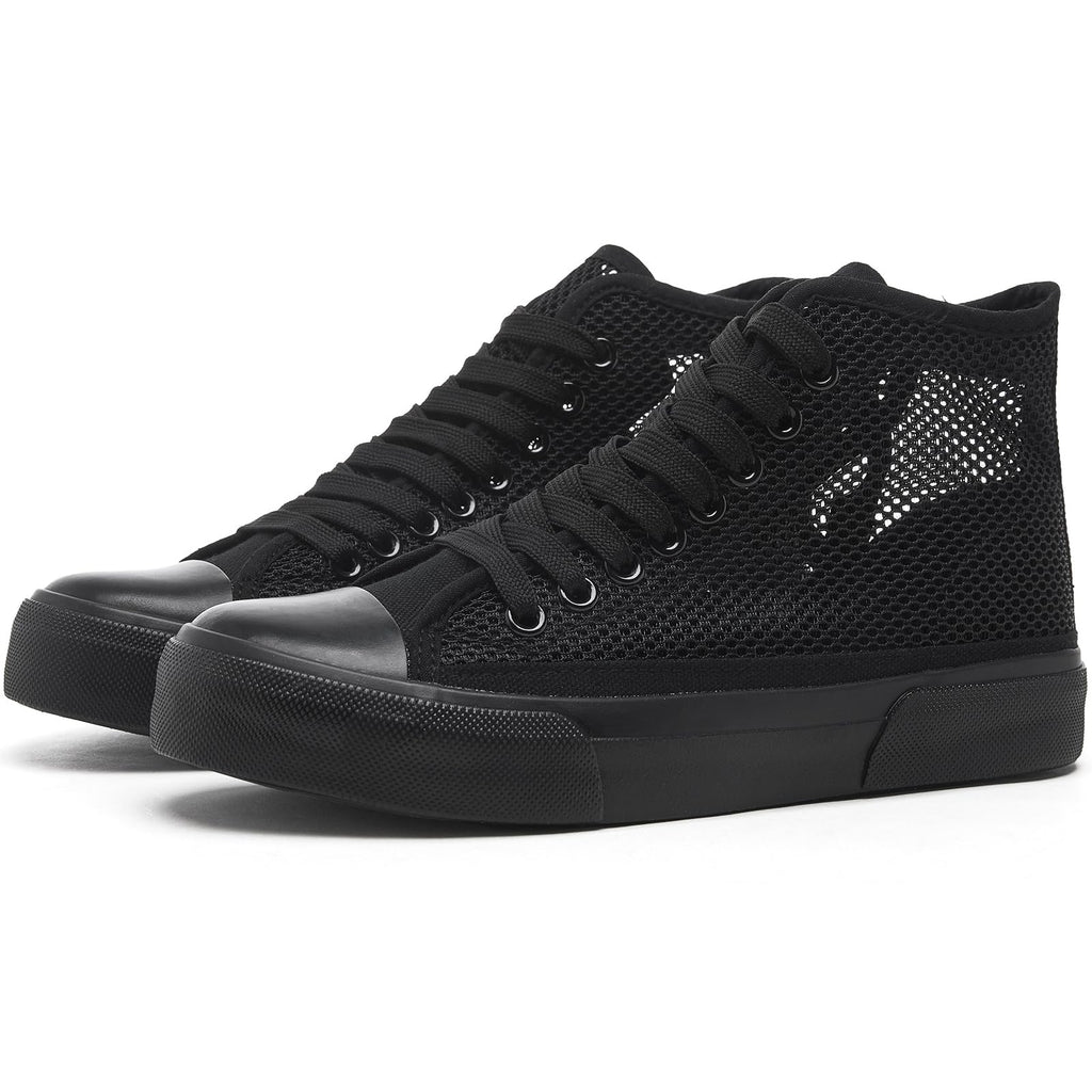 hash bubbie High Top Canvas Sneakers Fashion Walking Shoes | high tops non slip on walking breathable casual comfortable lace up tennis shoes