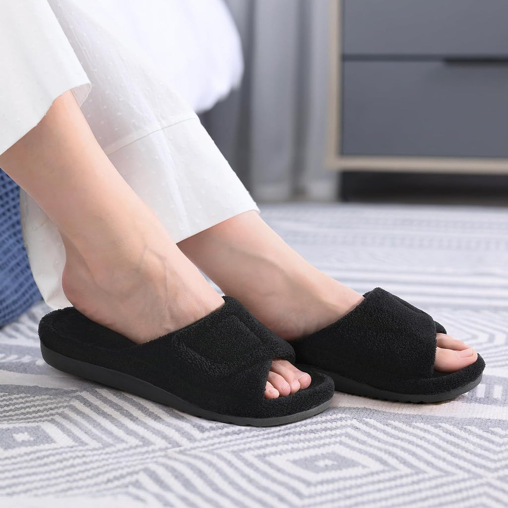 Unisex Orthopedic Slippers Arch Support Open Toe Shoes | Comfortable House Shoes Featuring Adjustable Straps, Cushioned Footbed and Soft Fit for Everyday Indoor and Outdoor Wear