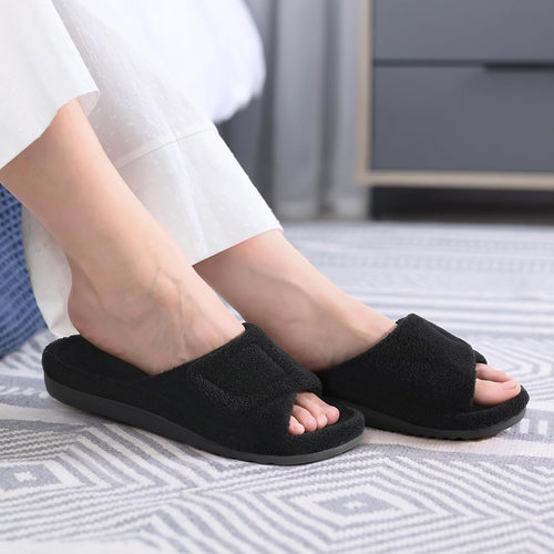 Unisex Orthopedic Slippers Arch Support Open Toe Shoes | Comfortable House Shoes Featuring Adjustable Straps, Cushioned Footbed and Soft Fit for Everyday Indoor and Outdoor Wear