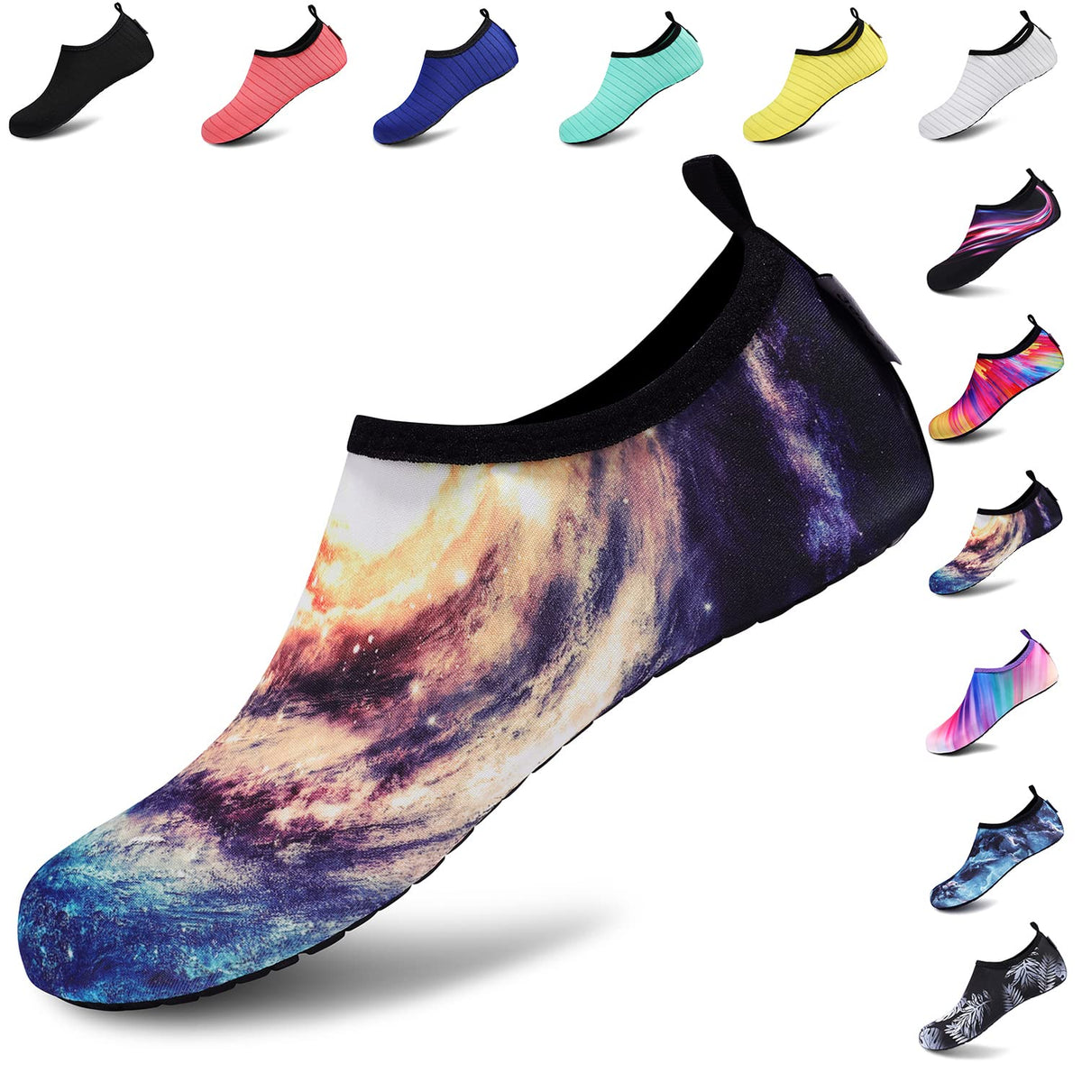 VIFUUR Water Shoes for Men Women Barefoot Quick Dry Aqua Socks Slip On | Lightweight, Breathable Upper, Flexible Sole, Drainage Design, Easy Slip-On Fit for Water Activities