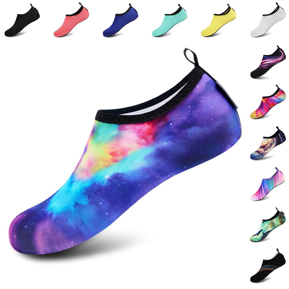 VIFUUR Water Shoes for Men Women Barefoot Quick Dry Aqua Socks Slip On | Lightweight, Breathable Upper, Flexible Sole, Drainage Design, Easy Slip-On Fit for Water Activities