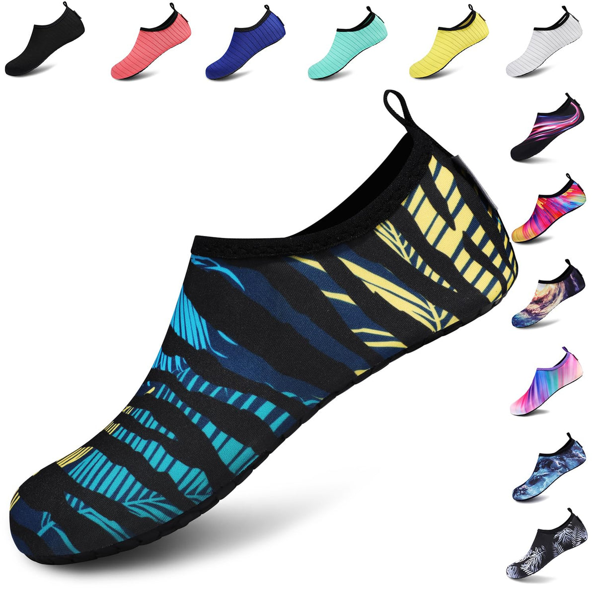 VIFUUR Water Shoes for Men Women Barefoot Quick Dry Aqua Socks Slip On | Lightweight, Breathable Upper, Flexible Sole, Drainage Design, Easy Slip-On Fit for Water Activities
