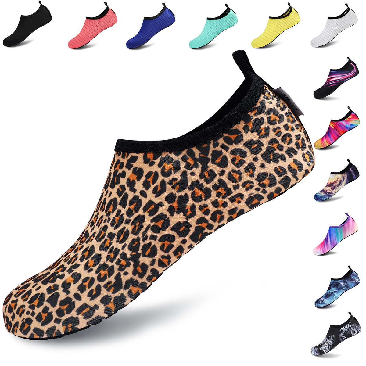 VIFUUR Water Shoes for Men Women Barefoot Quick Dry Aqua Socks Slip On | Lightweight, Breathable Upper, Flexible Sole, Drainage Design, Easy Slip-On Fit for Water Activities
