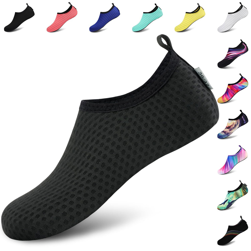 VIFUUR Water Shoes for Men Women Barefoot Quick Dry Aqua Socks Slip On | Lightweight, Breathable Upper, Flexible Sole, Drainage Design, Easy Slip-On Fit for Water Activities