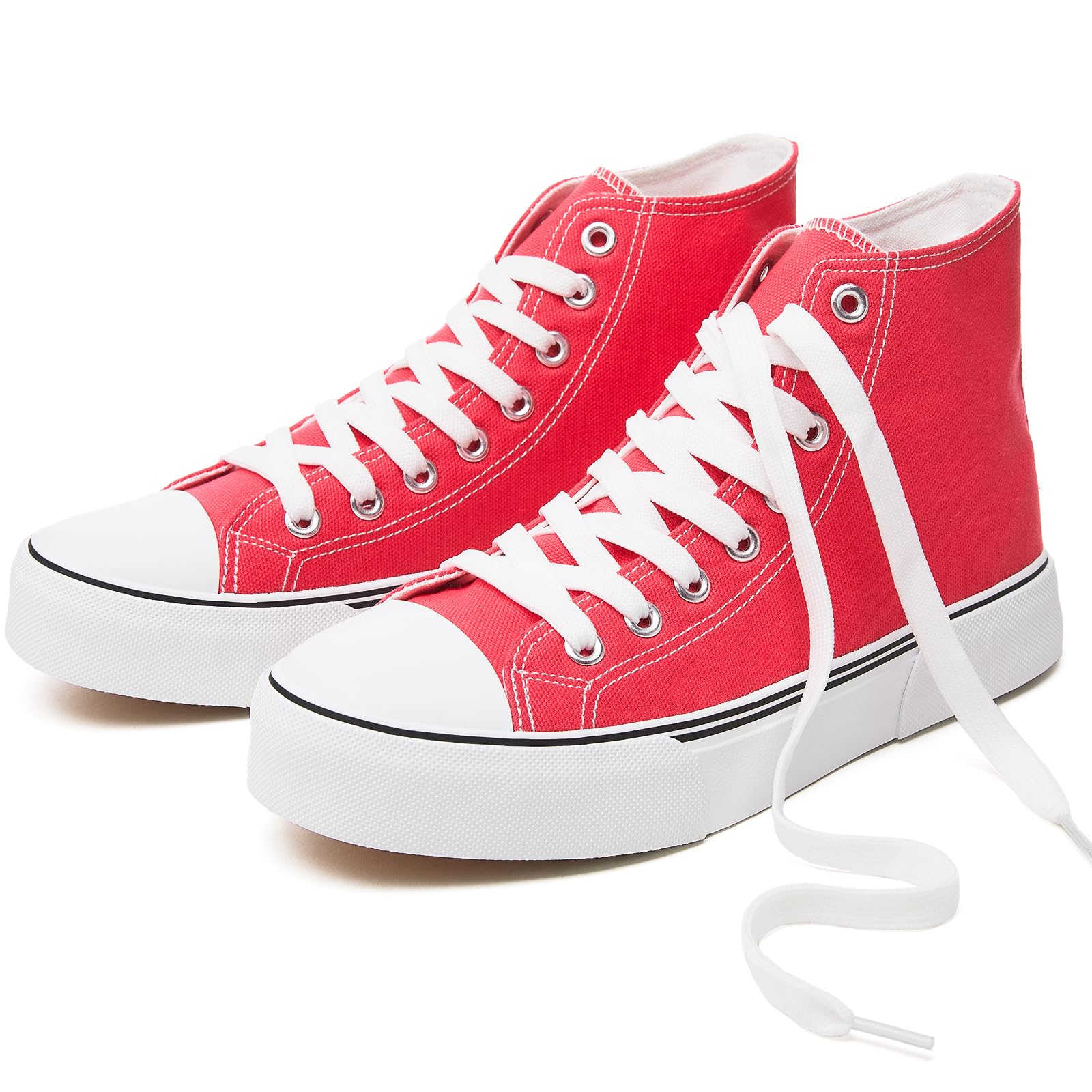 hash bubbie High Top Canvas Sneakers Fashion Walking Shoes | high tops non slip on walking breathable casual comfortable lace up tennis shoes