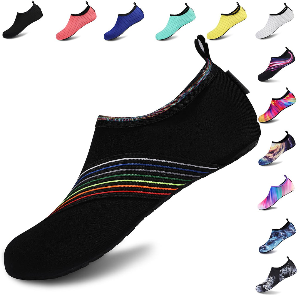 VIFUUR Water Shoes for Men Women Barefoot Quick Dry Aqua Socks Slip On | Lightweight, Breathable Upper, Flexible Sole, Drainage Design, Easy Slip-On Fit for Water Activities