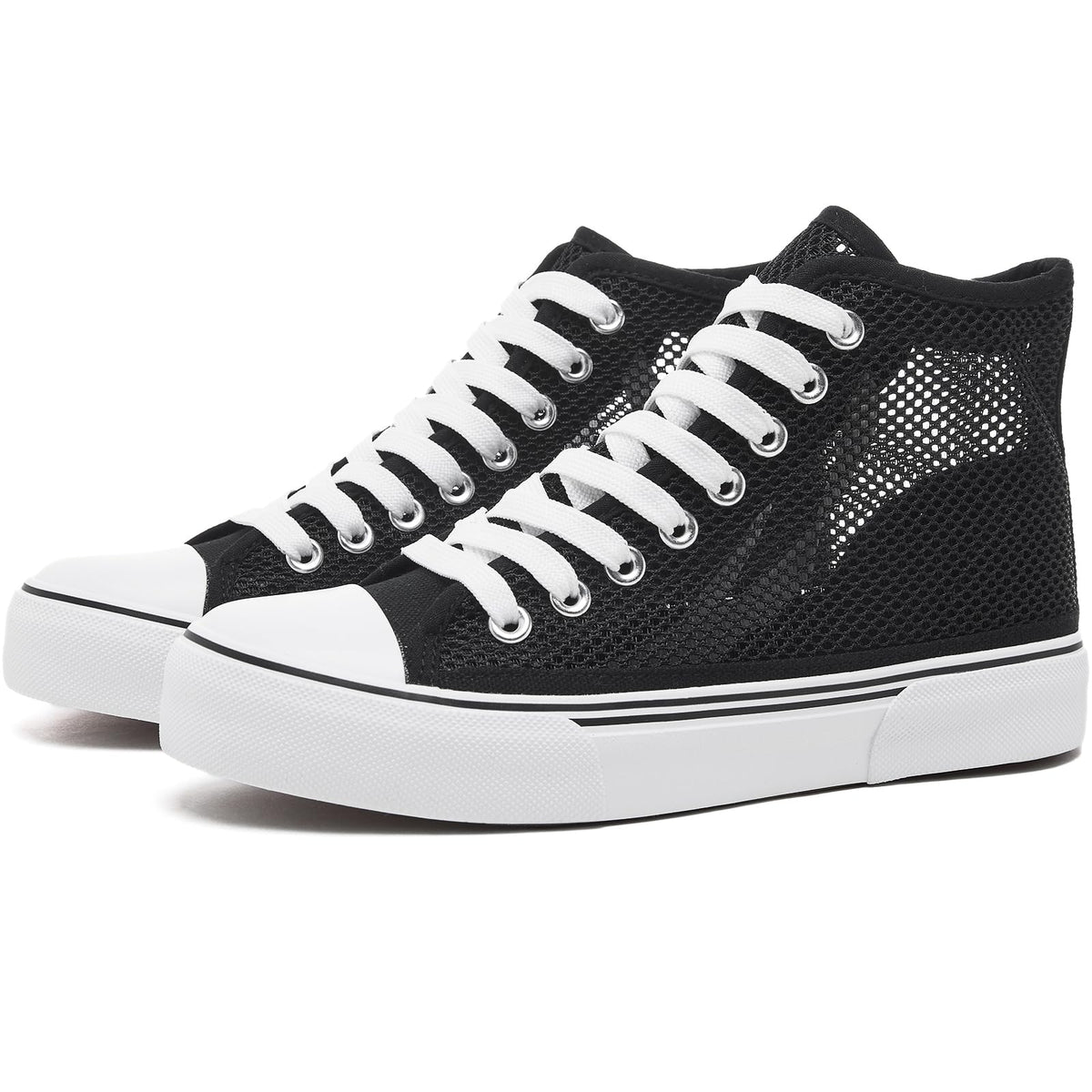 hash bubbie High Top Canvas Sneakers Fashion Walking Shoes | high tops non slip on walking breathable casual comfortable lace up tennis shoes