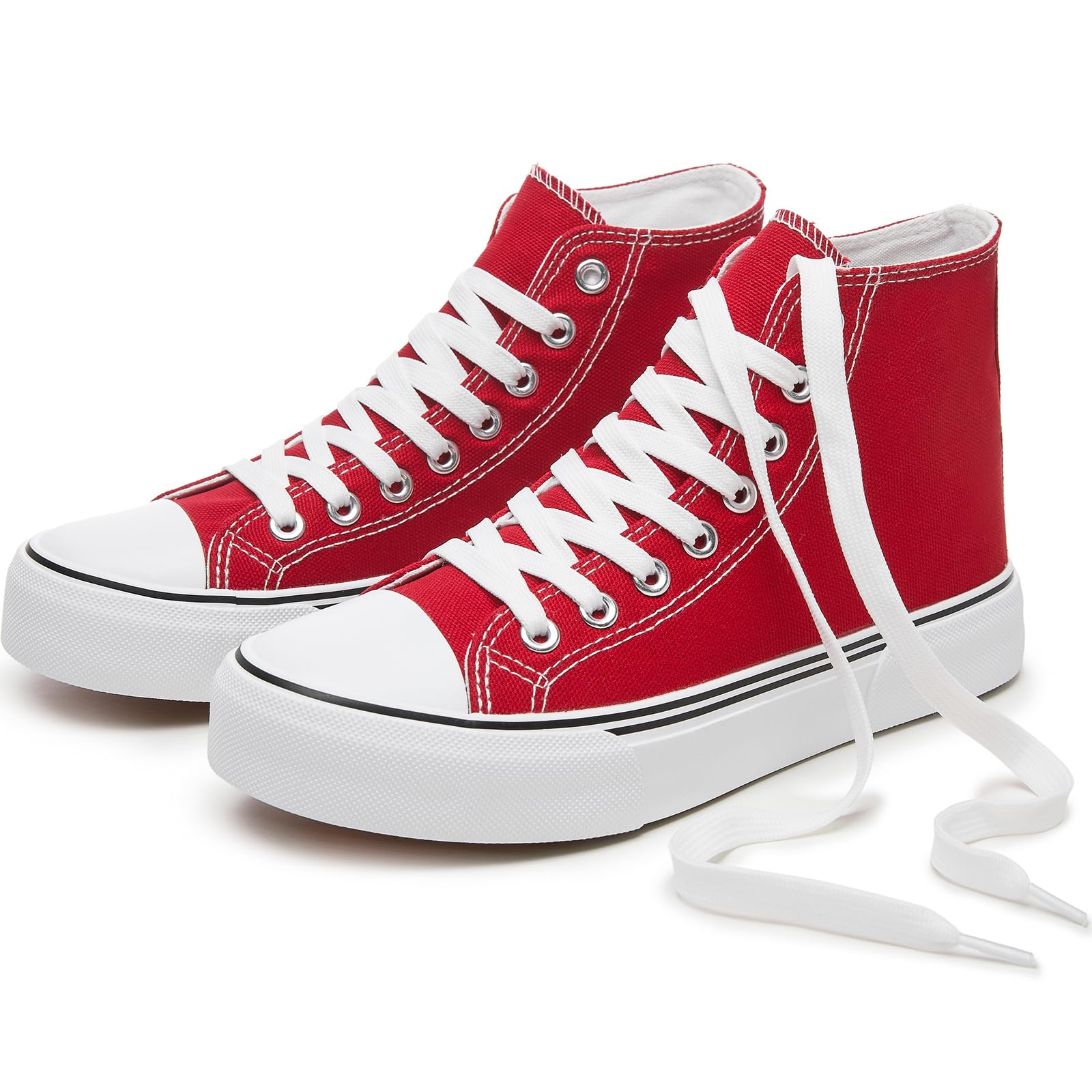 hash bubbie High Top Canvas Sneakers Fashion Walking Shoes | high tops non slip on walking breathable casual comfortable lace up tennis shoes