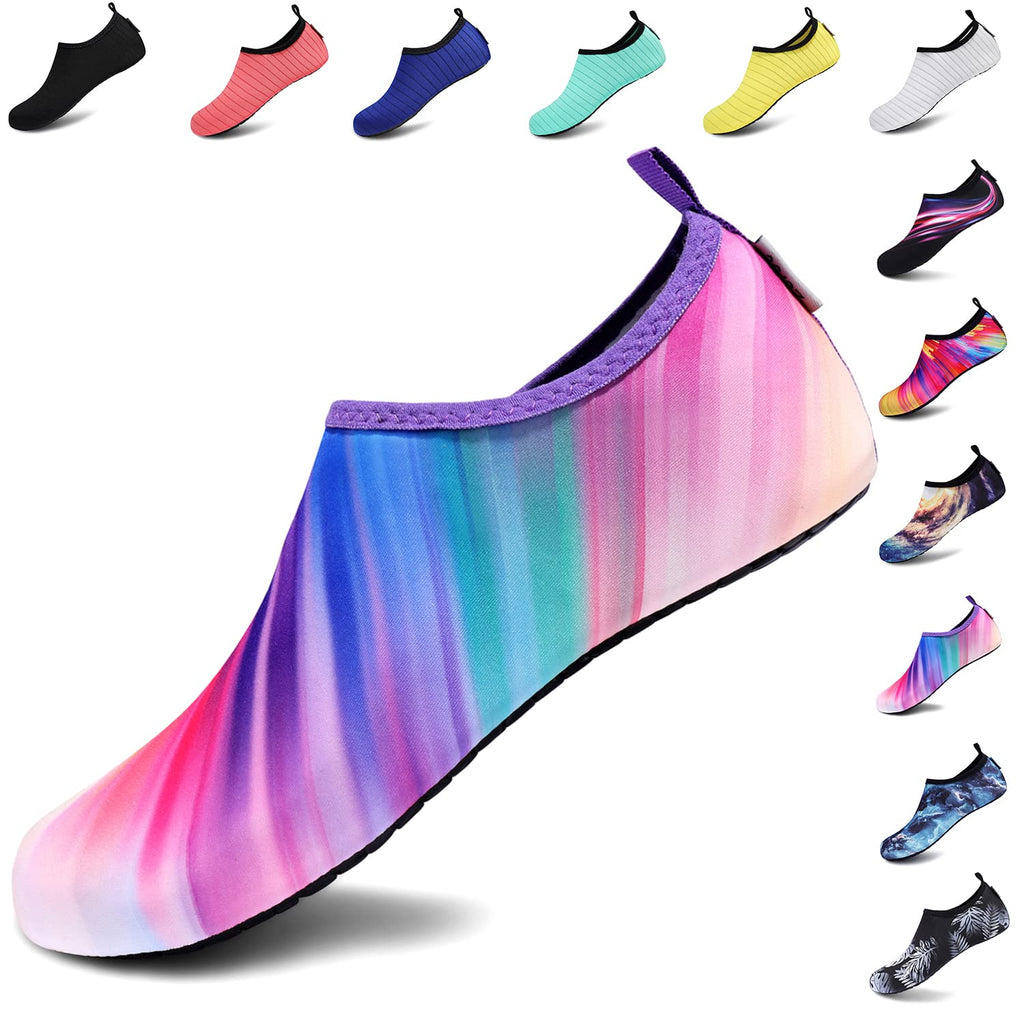 VIFUUR Water Shoes for Men Women Barefoot Quick Dry Aqua Socks Slip On | Lightweight, Breathable Upper, Flexible Sole, Drainage Design, Easy Slip-On Fit for Water Activities