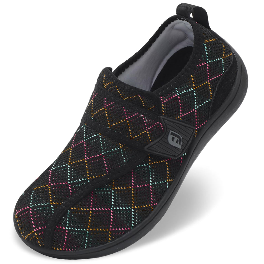 JOINFREE Diabetic Wide Walking Shoes Adjustable Upper for Women and Men | Wide Toe Box, Easy Entry, Zero Drop Non Slip Sole, Breathable Upper, Daily Wear, Swollen Feet, Edema, High Instep, Elderly