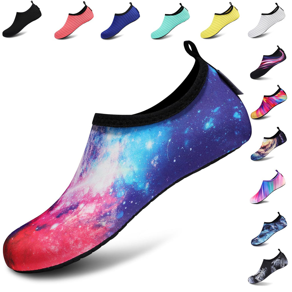 VIFUUR Water Shoes for Men Women Barefoot Quick Dry Aqua Socks Slip On | Lightweight, Breathable Upper, Flexible Sole, Drainage Design, Easy Slip-On Fit for Water Activities