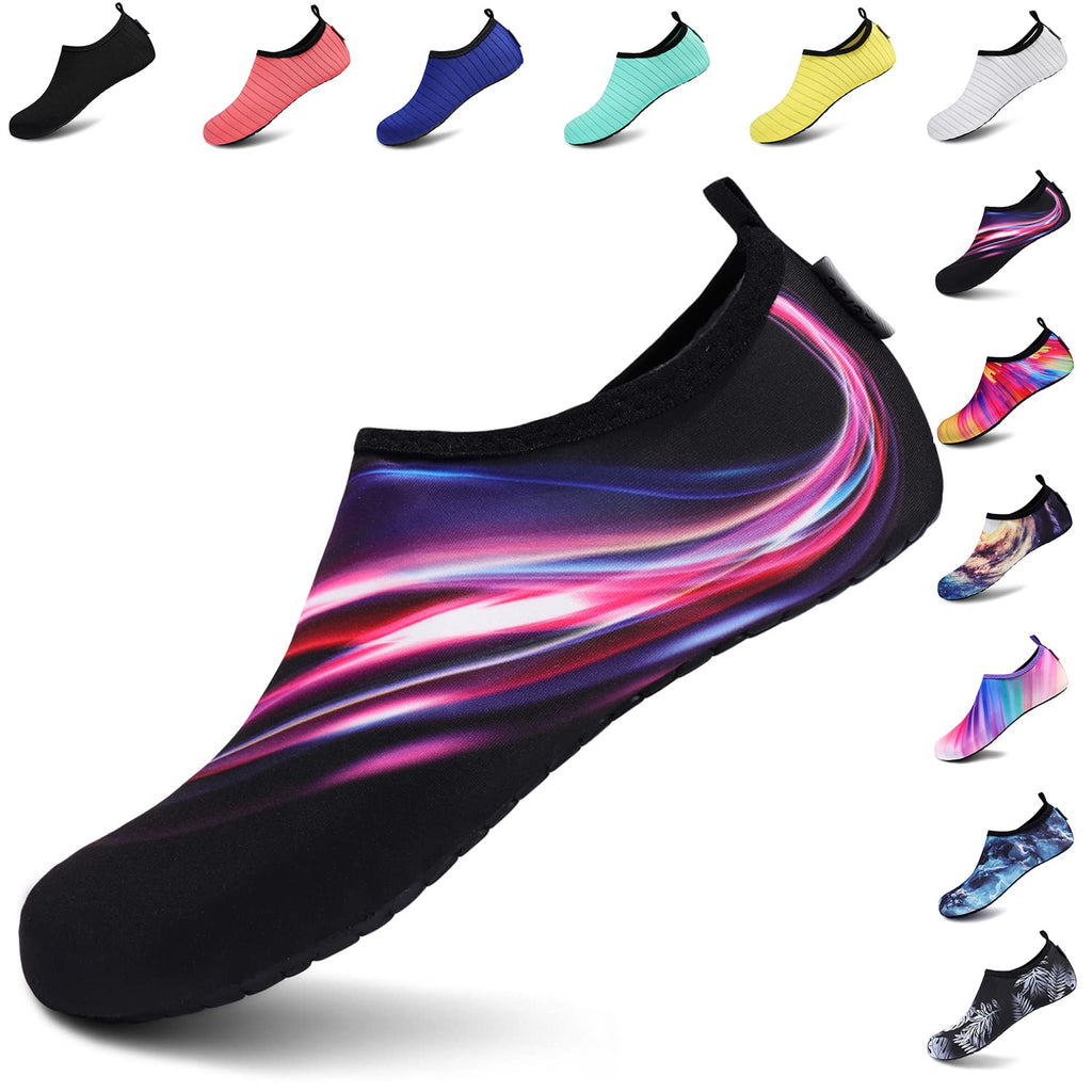 VIFUUR Water Shoes for Men Women Barefoot Quick Dry Aqua Socks Slip On | Lightweight, Breathable Upper, Flexible Sole, Drainage Design, Easy Slip-On Fit for Water Activities