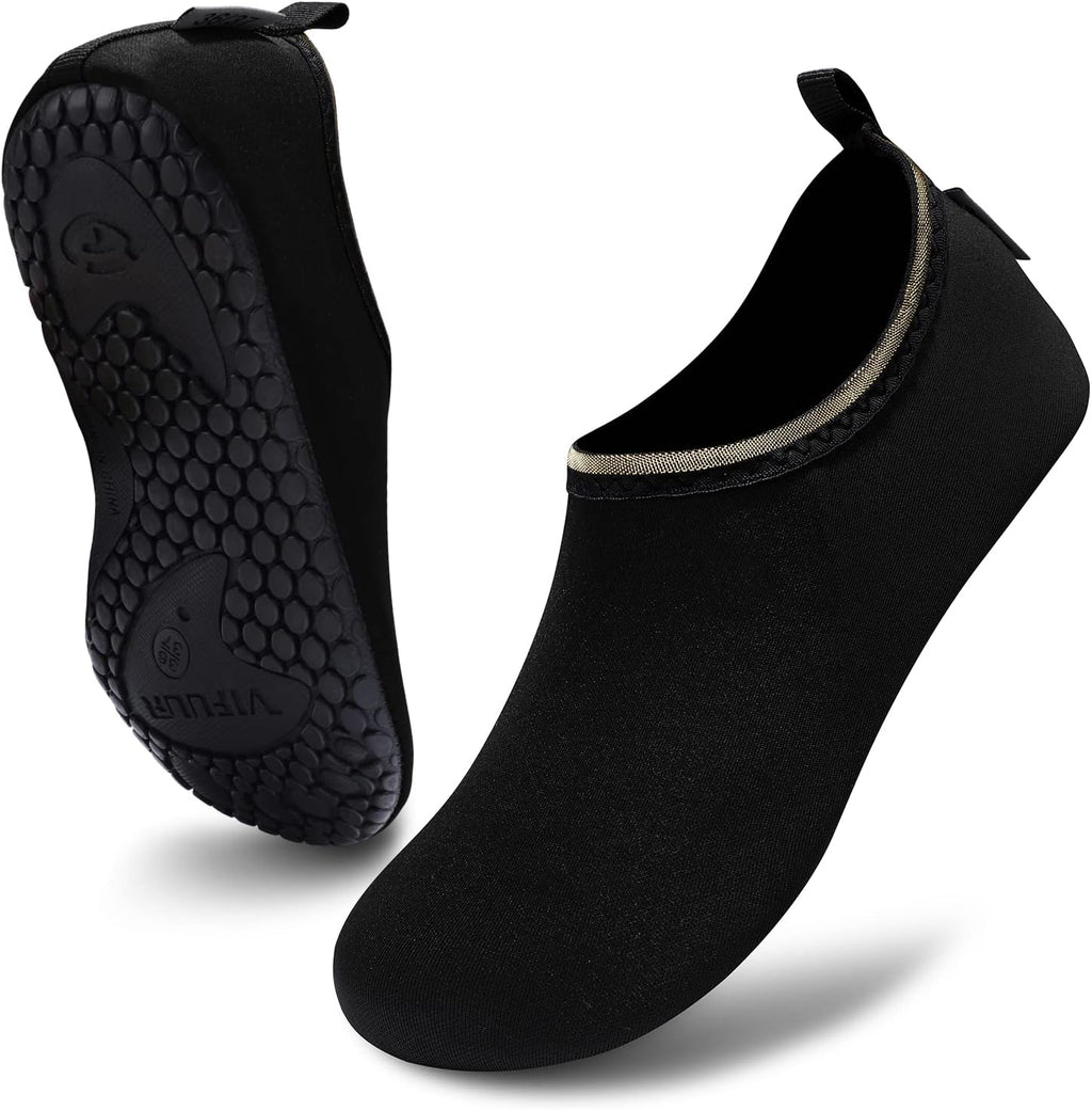 VIFUUR Water Shoes for Men Women Barefoot Quick Dry Aqua Socks Slip On | Lightweight, Breathable Upper, Flexible Sole, Drainage Design, Easy Slip-On Fit for Water Activities