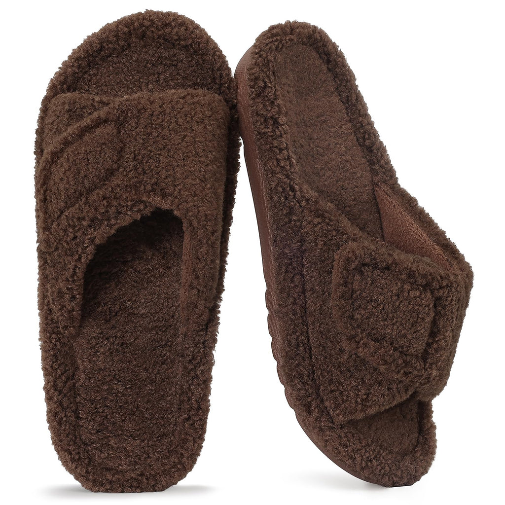 Unisex Orthopedic Slippers Arch Support Open Toe Shoes | Comfortable House Shoes Featuring Adjustable Straps, Cushioned Footbed and Soft Fit for Everyday Indoor and Outdoor Wear