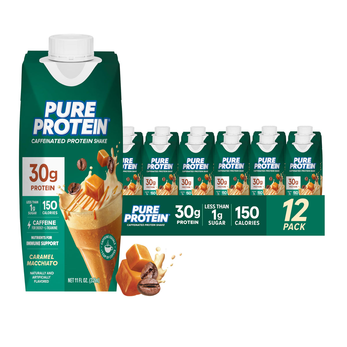 Pure Protein Vanilla Protein Shake, 30g Complete Protein, 12 Ct