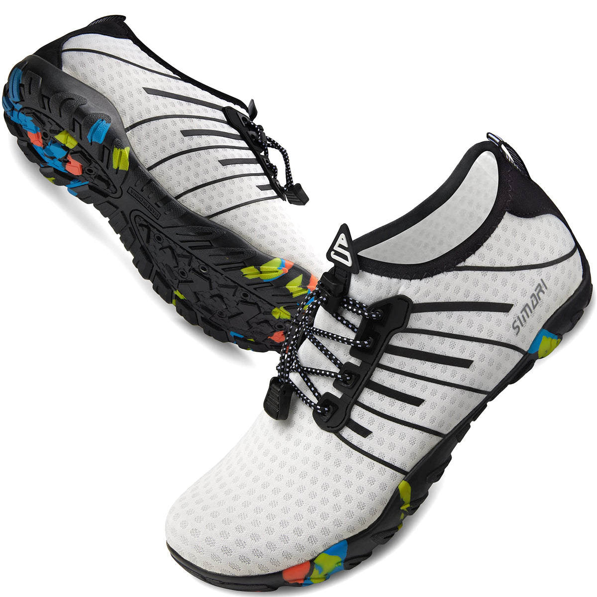 SIMARI Water Shoes for Women Men - Barefoot Quick-Dry Aqua Socks | Lightweight Swim Shoes for Surfing, Swimming, Beach Sports, Kayaking, Diving | Non-Slip Design